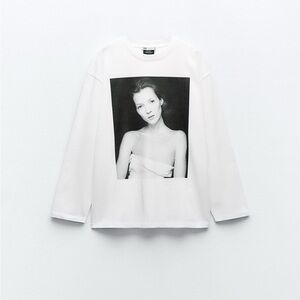 ZARA KATE MOSS @ ICONIC IMAGES / TERRY O'NEILL 2024 T-SHIRT - SIZE SMALL - NWT